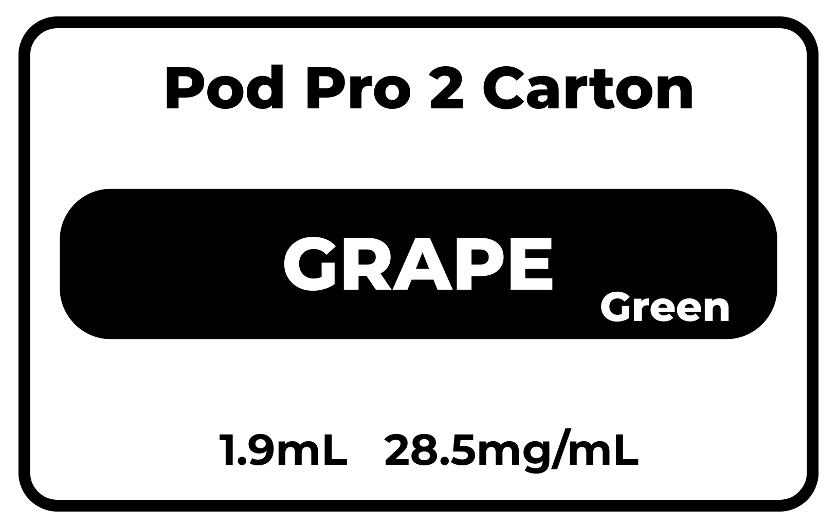 Pod Pro 2 CARTON Grape(Green) 28.5mg/mL