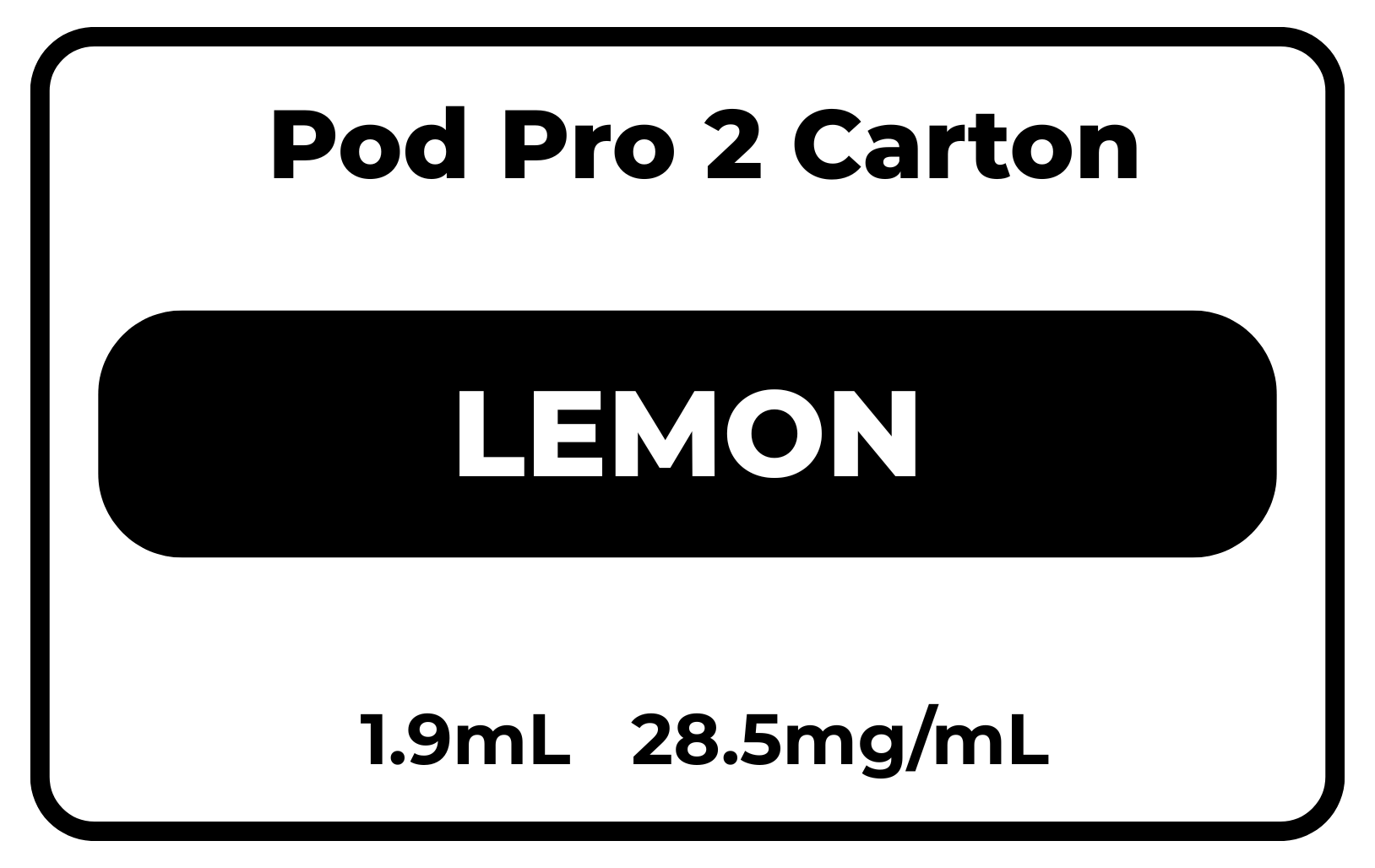 Pod Pro 2 CARTON Lemon 28.5mg/mL