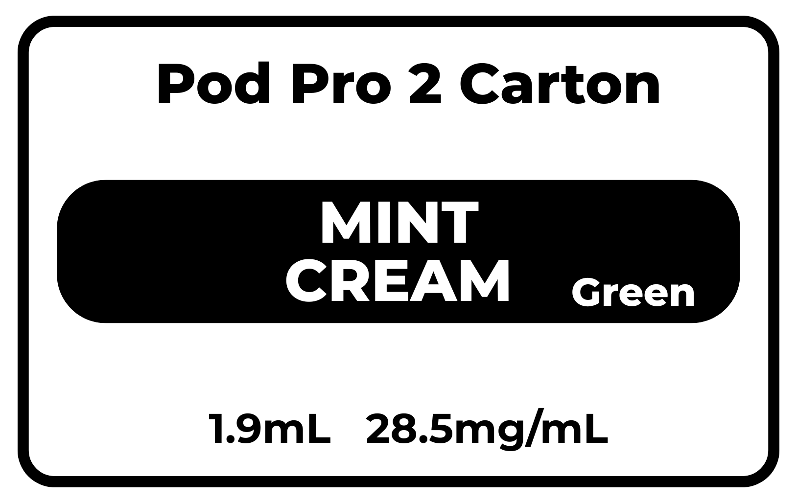 Pod Pro 2 CARTON Mint Cream(Green) 28.5mg/mL