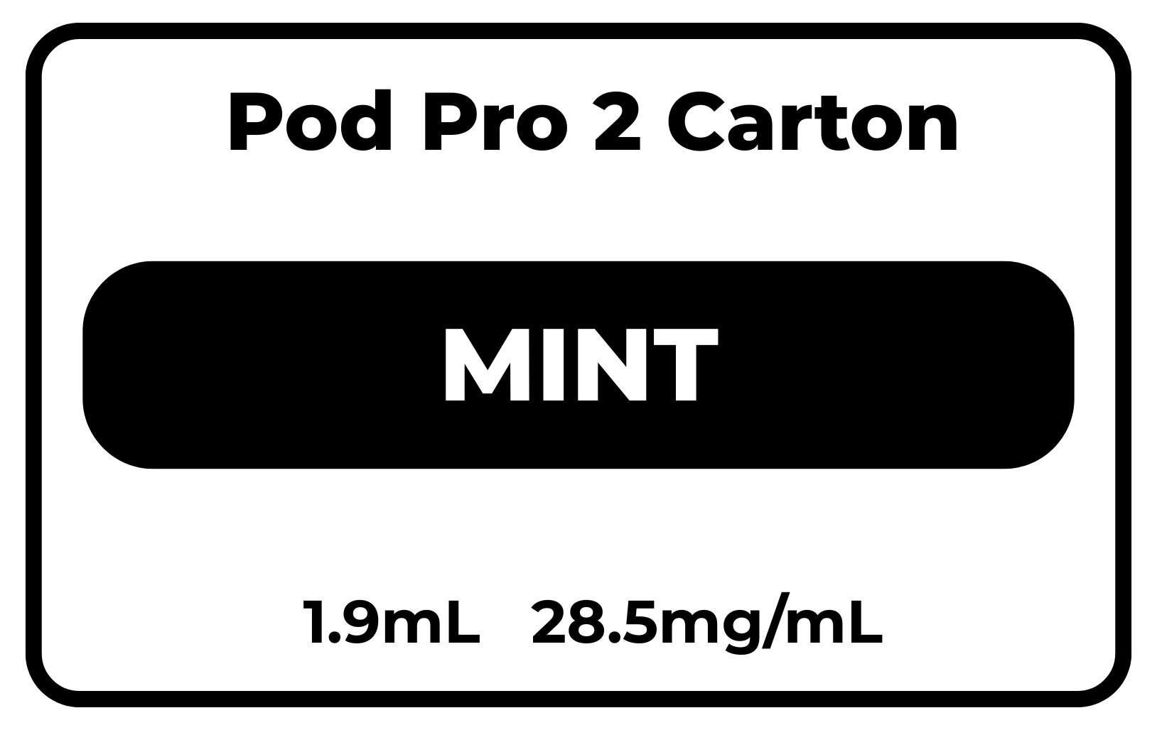 Pod Pro 2 CARTON Mint 28.5mg/mL