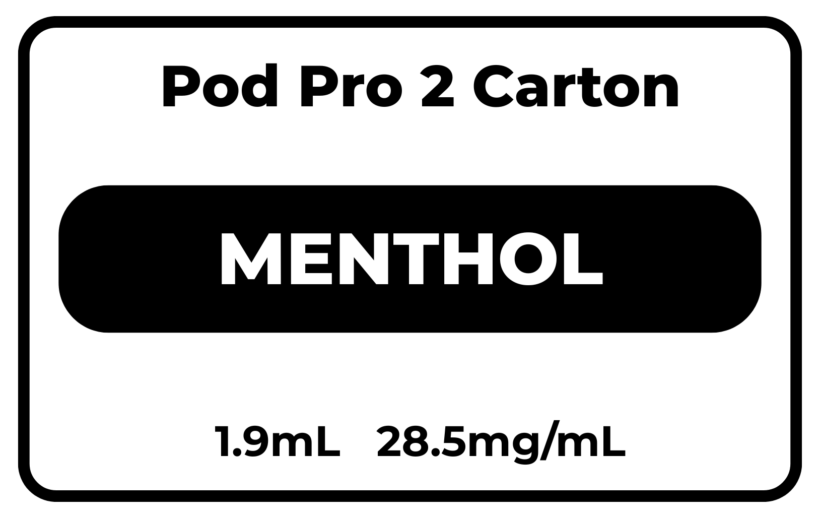 Pod Pro 2 CARTON Menthol 28.5mg/mL