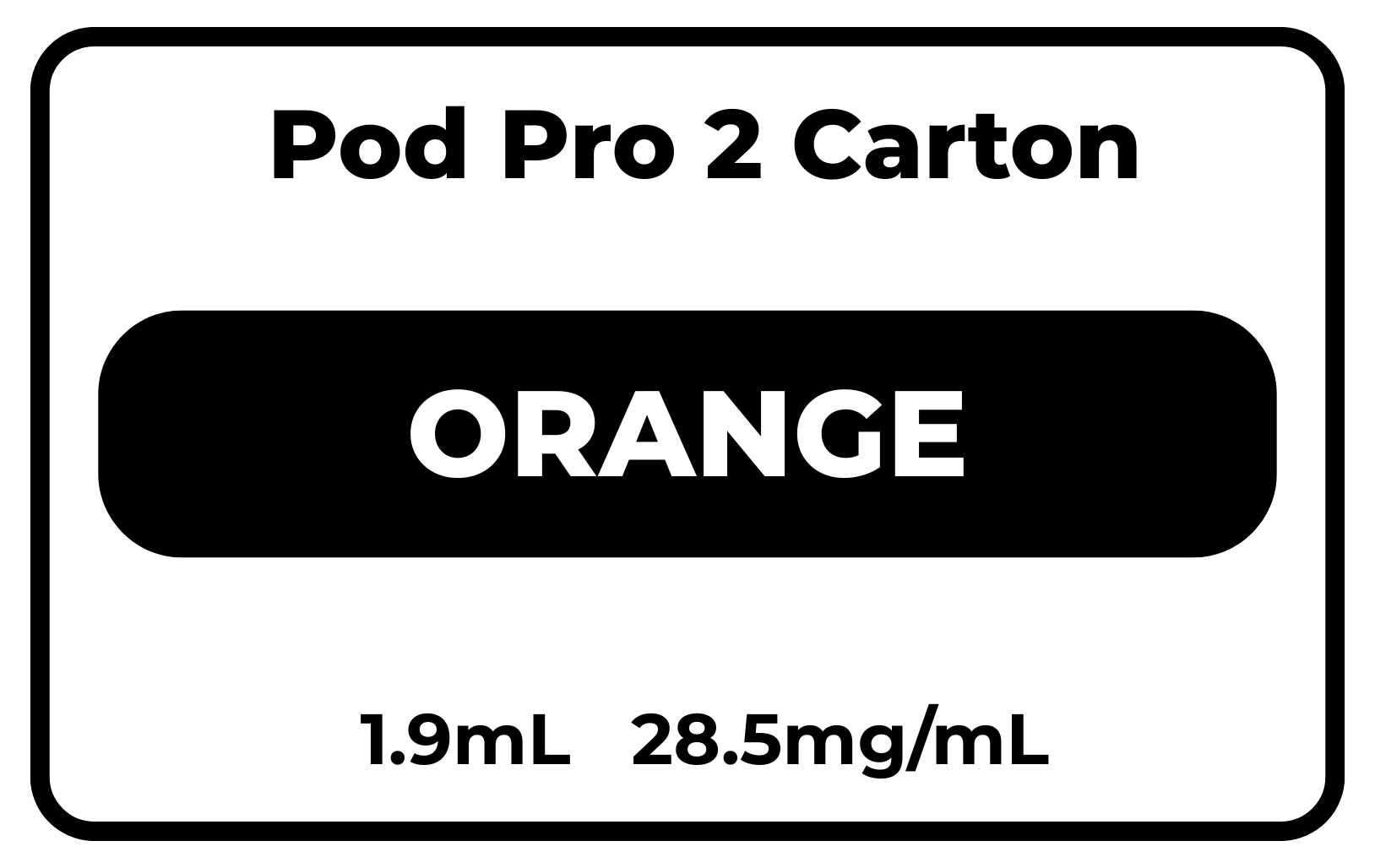 Pod Pro 2 CARTON Orange 28.5mg/mL