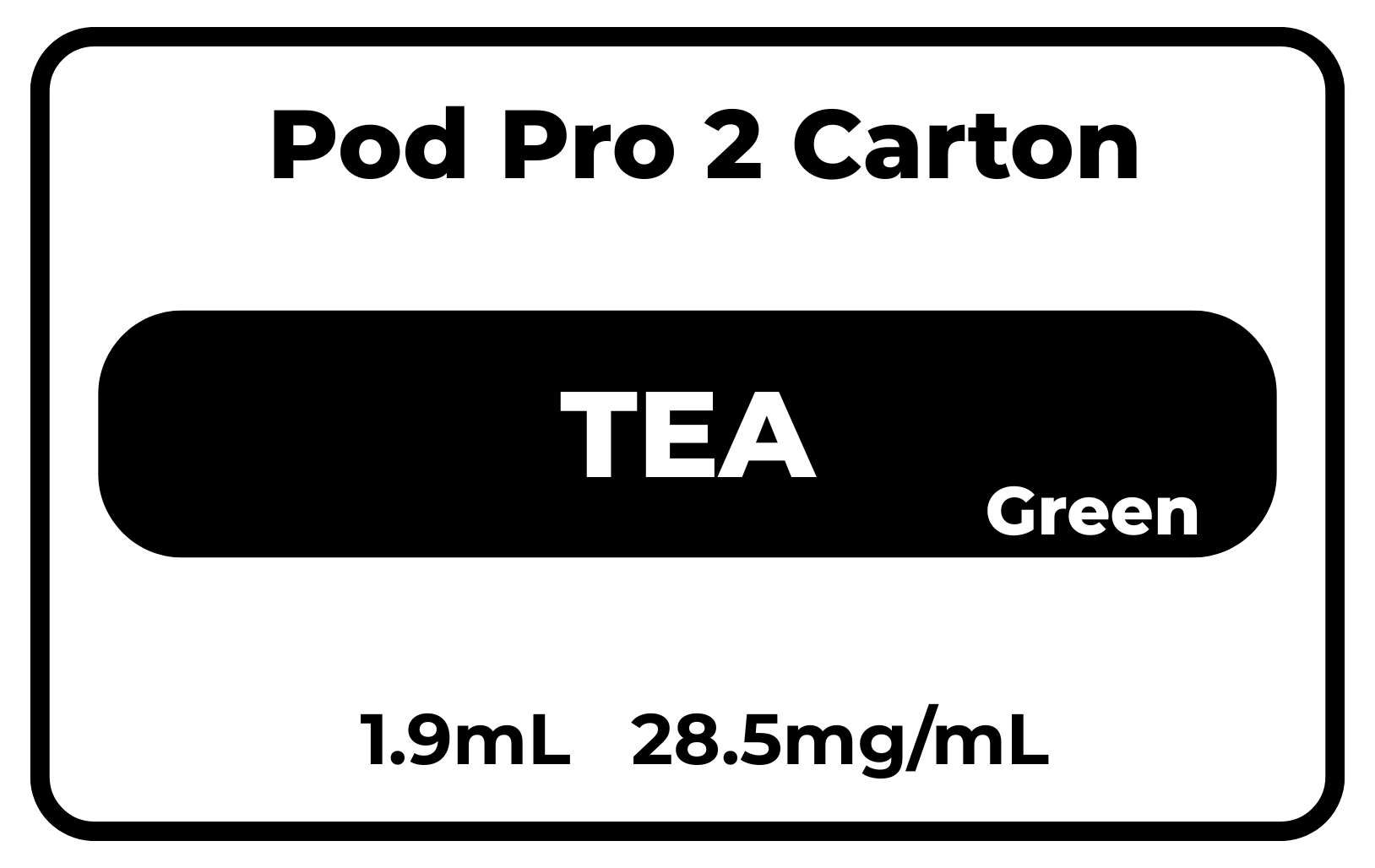 Pod Pro 2 CARTON TEA (Green) 28.5mg/mL