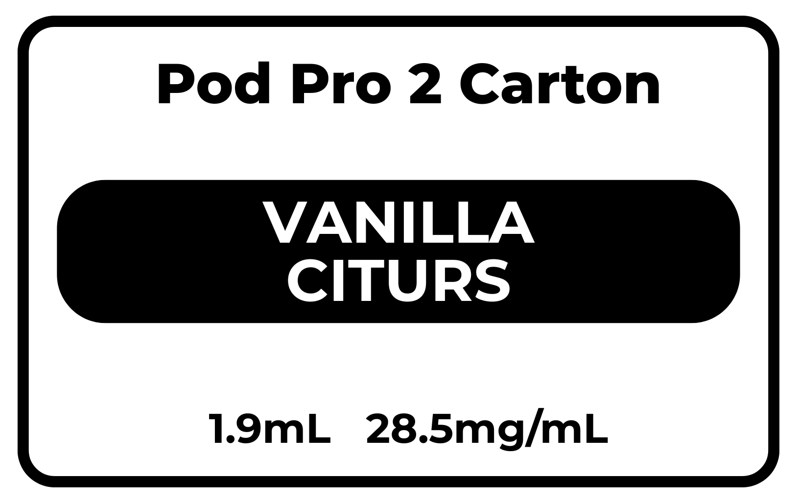 Pod Pro 2 CARTON Vanilla Citrus 28.5mg/mL