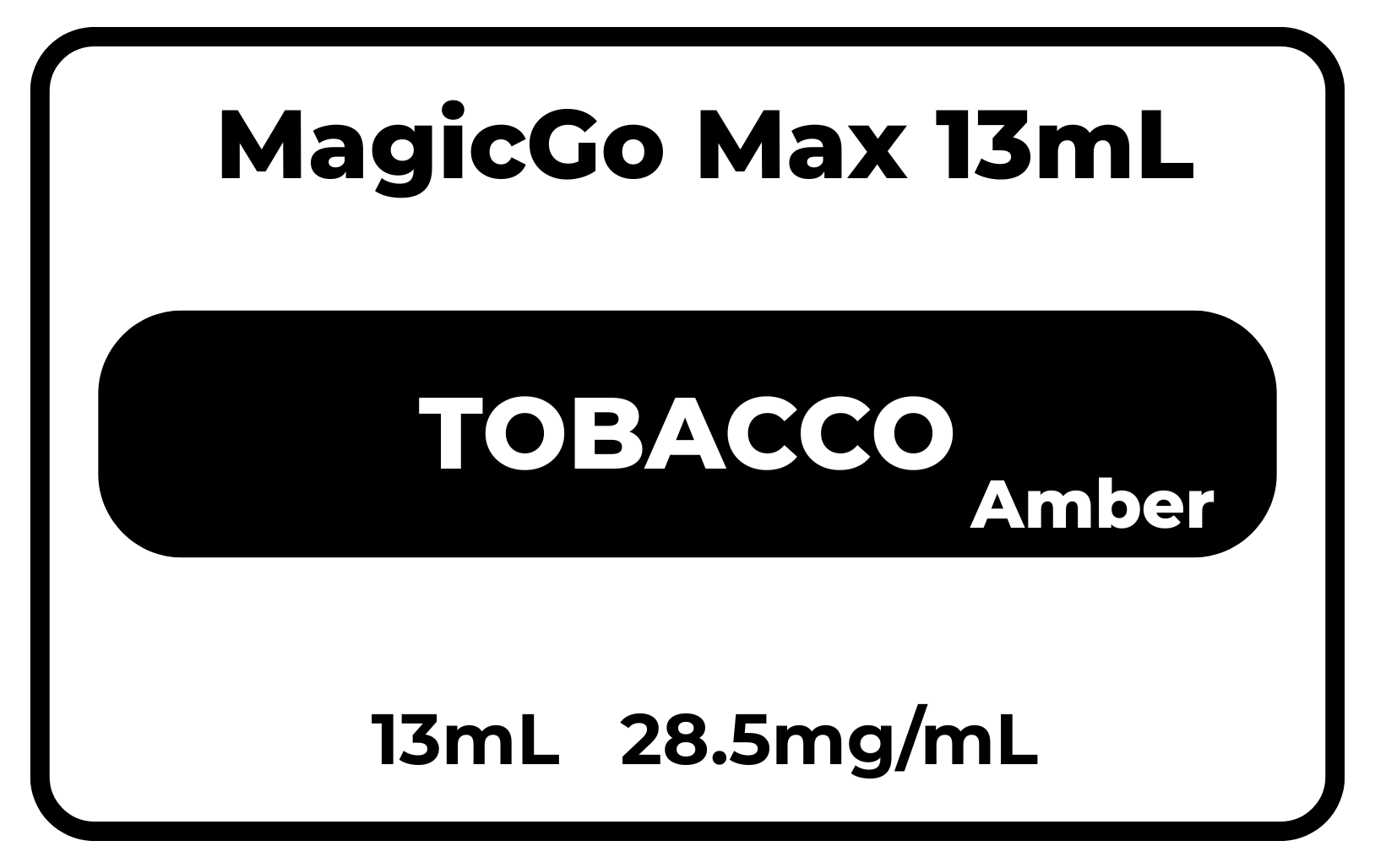 MagicGo MAX 13mL Tobacco Amber 28.5mg/mL