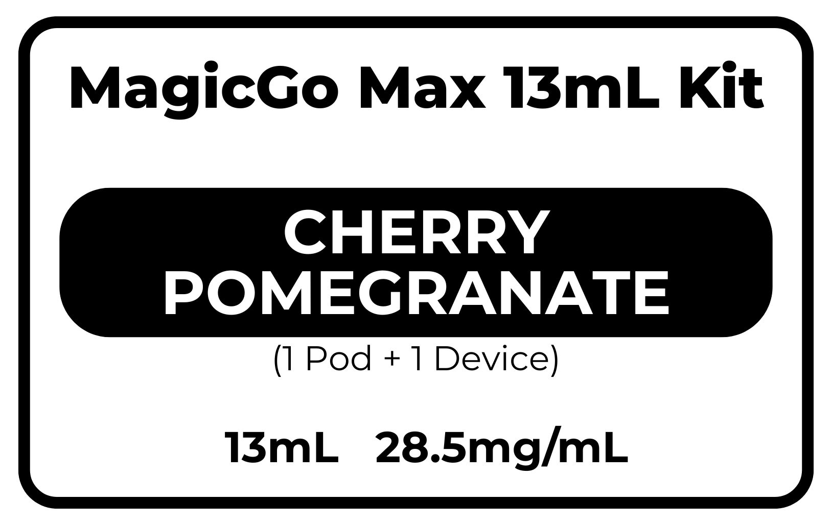 MagicGo MAX Kit 13mL Cherry Pomegranate 28.5mg/mL