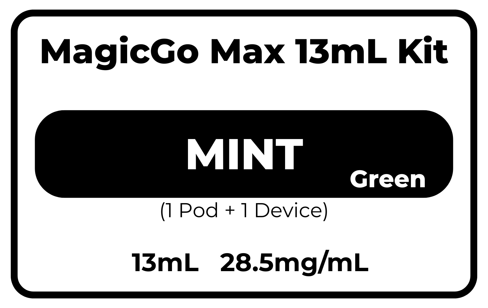 MagicGo MAX Kit 13mL Mint 28.5mg/mL