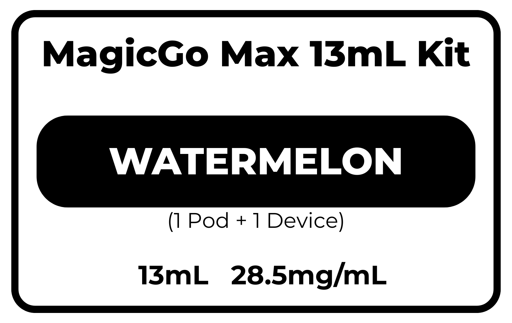 MagicGo MAX Kit 13mL Watermelon 28.5mg/mL