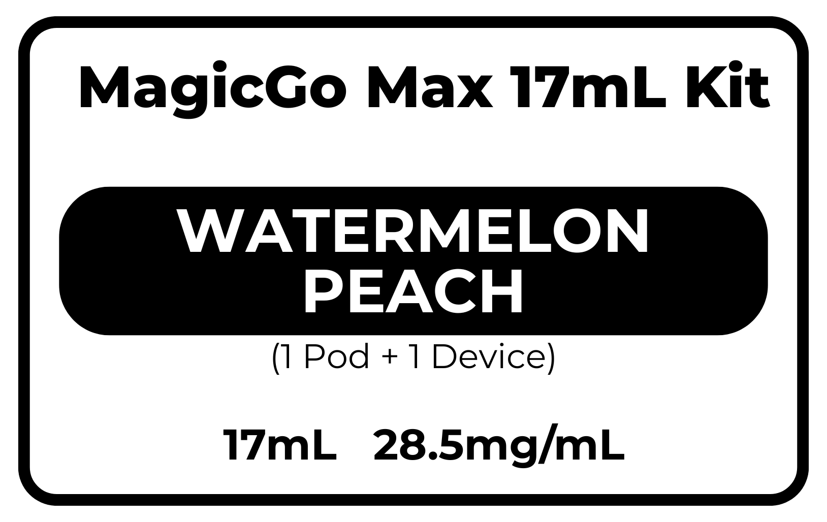 MagicGo Max 17mL 西瓜桃子 28.5mg/mL