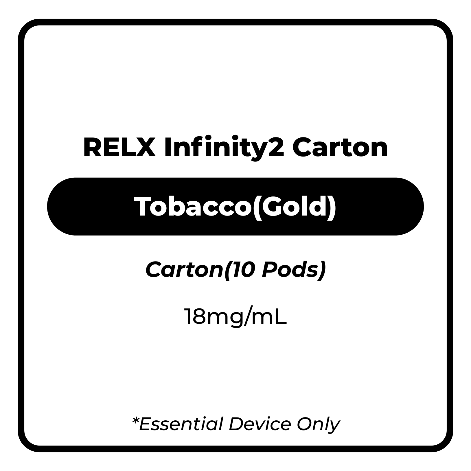 Pod Pro 2 CARTON TOBACCO (GOLD) 18mg/mL