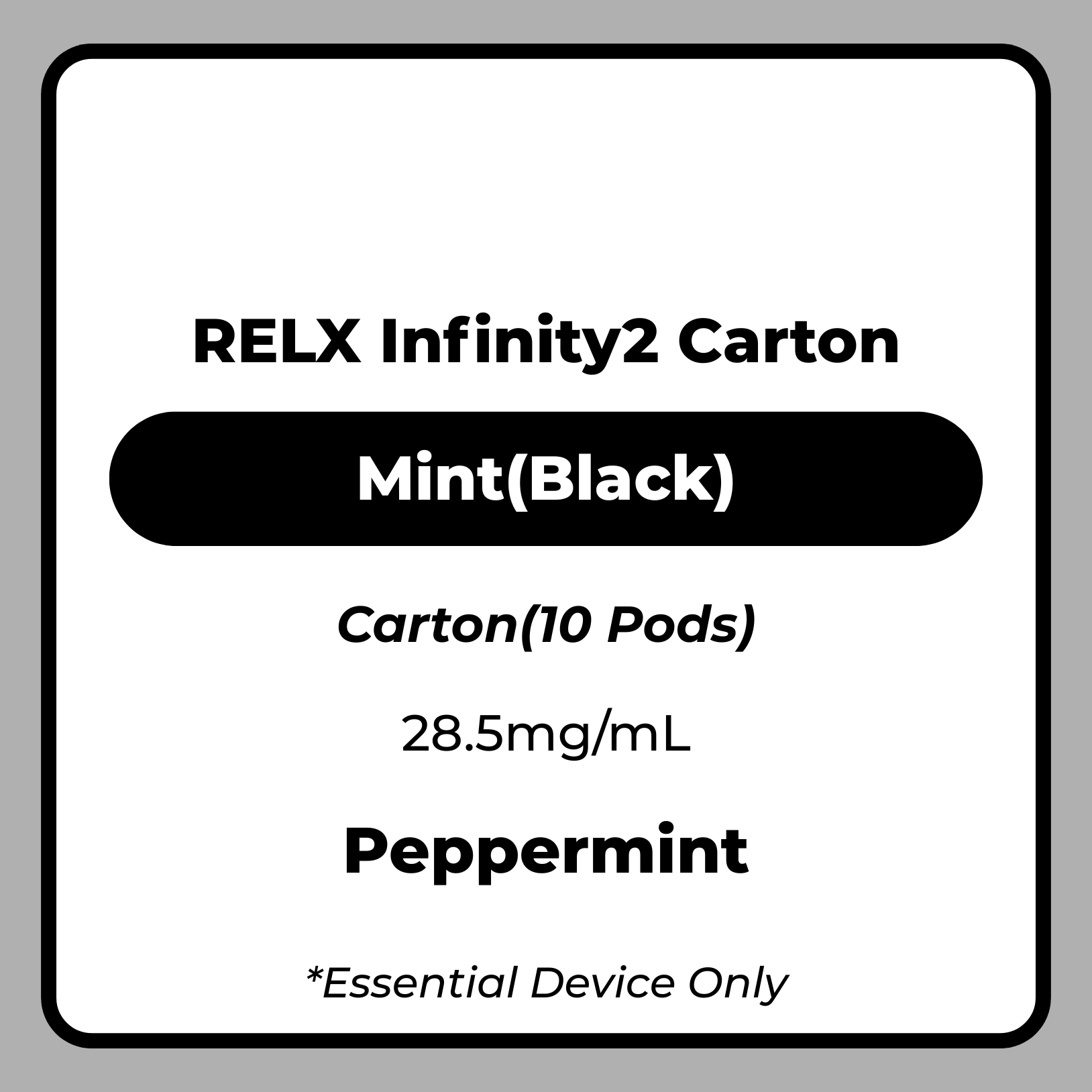 Pod Pro 2 CARTON MINT(Black) 28.5mg/mL