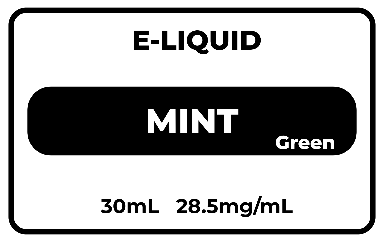 E-Liquid Mint(Green) 28.5mg/mL