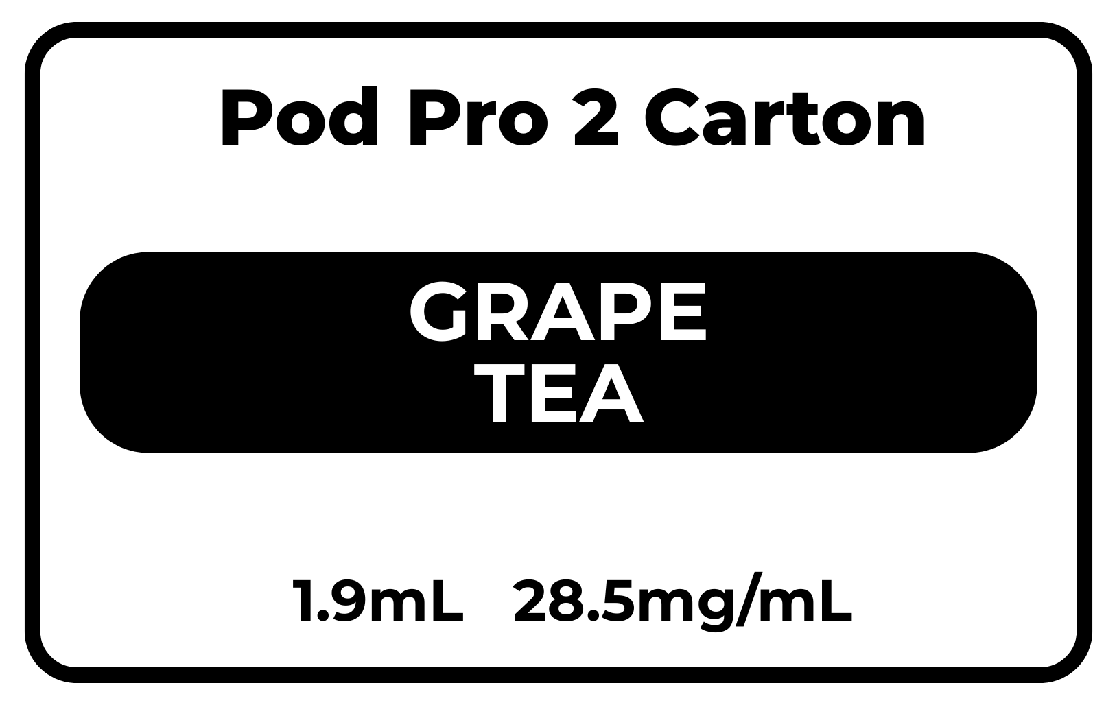 Pod Pro 2 CARTON Grape Tea 28.5mg/mL(New)