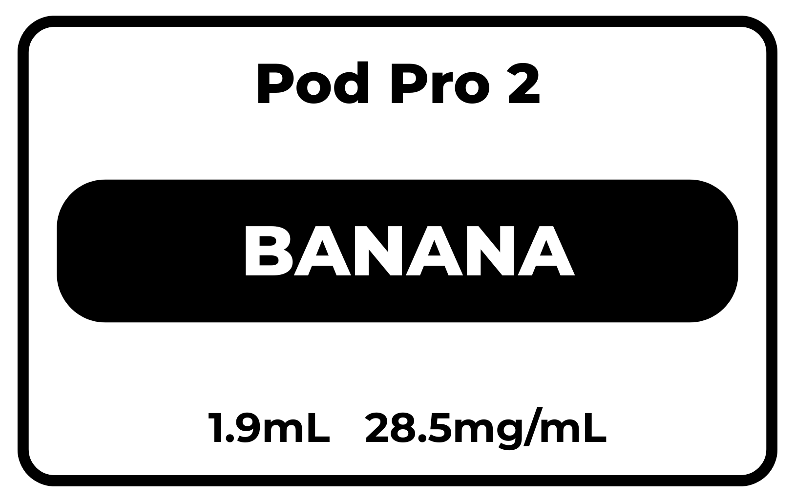 Pod Pro 2 香蕉味 28.5毫克/毫升