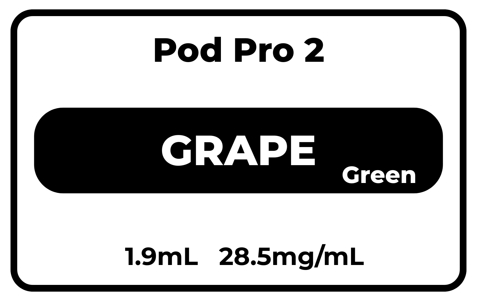 Pod Pro 2 Grape (Green) 28.5mg/mL