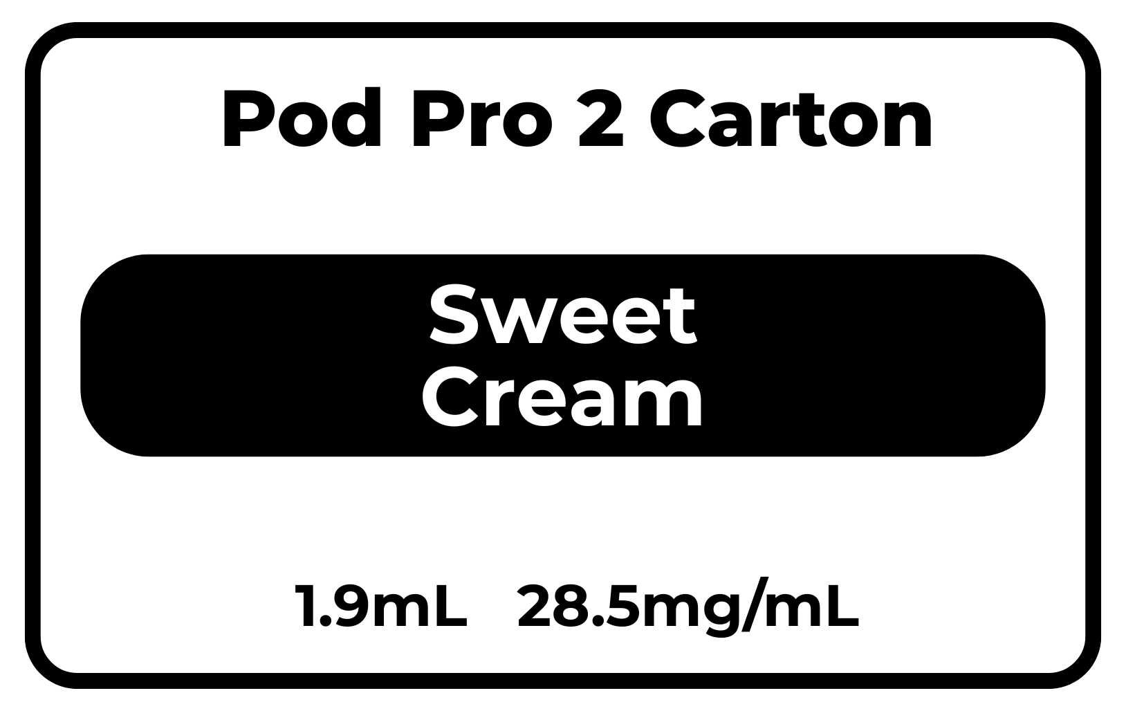 Pod Pro 2 CARTON SWEET CREAM 28.5mg/mL