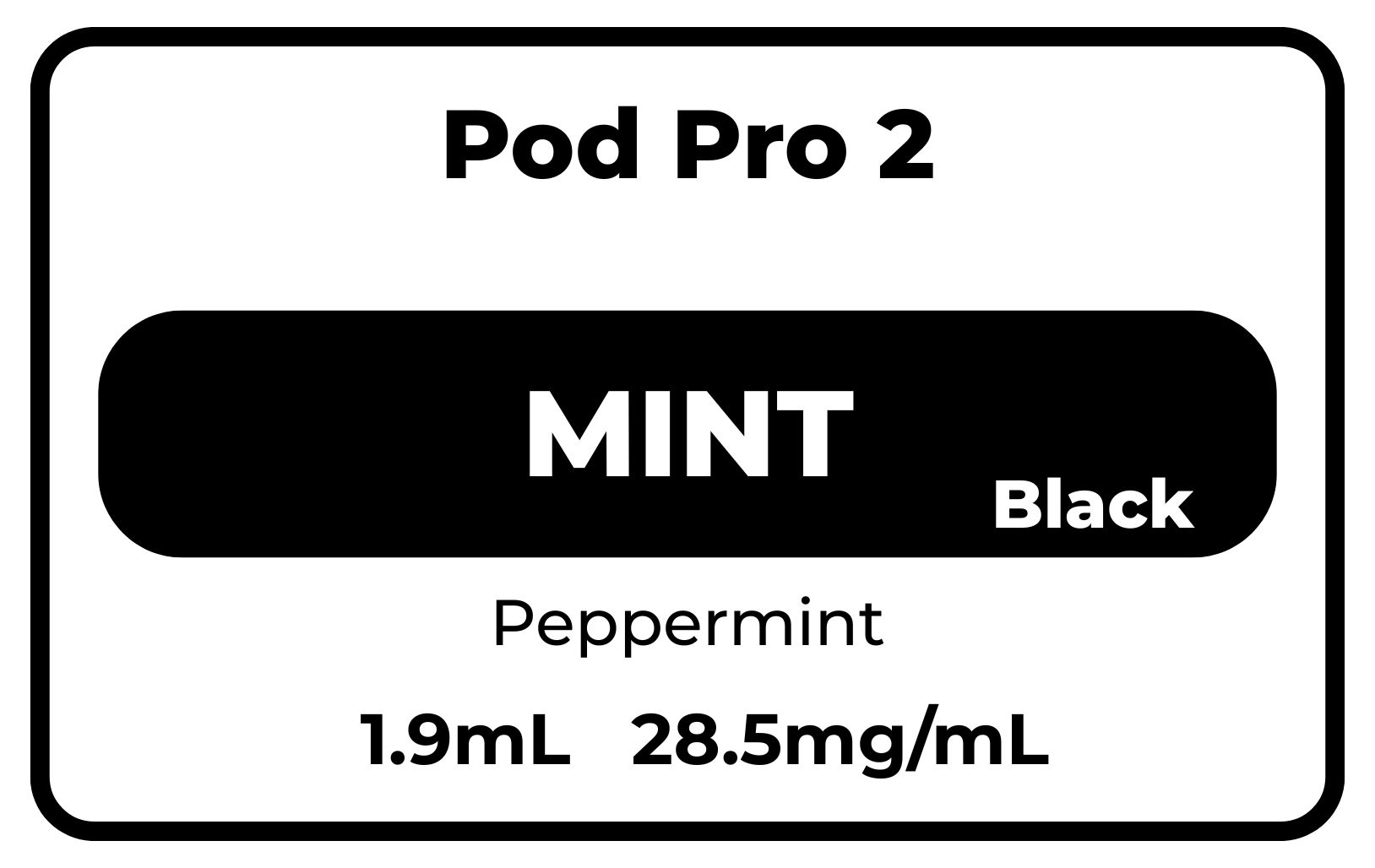 Pod Pro 2 Mint(Black) 28.5mg/mL