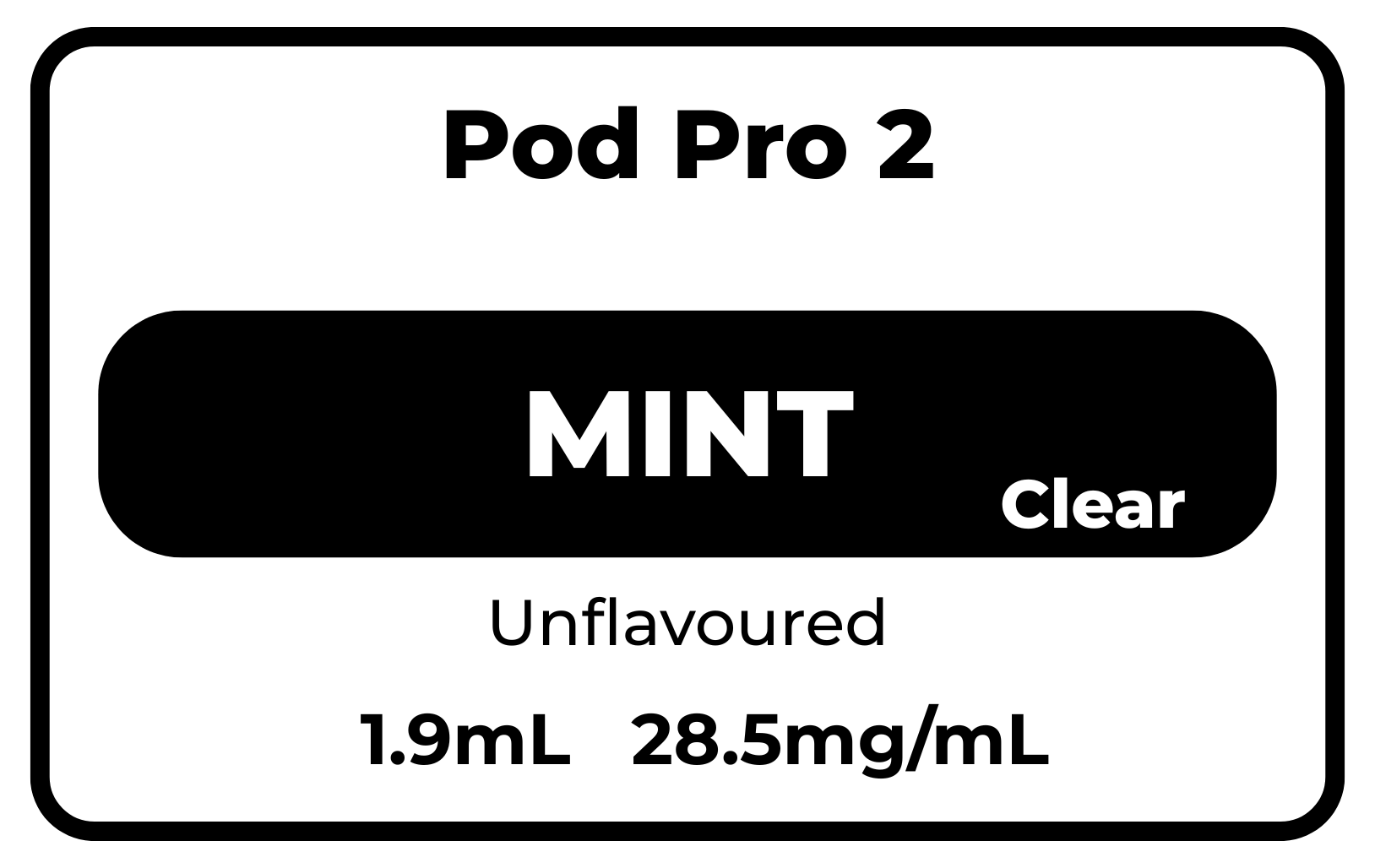 Pod Pro 2 Mint(Clear) 28.5mg/mL
