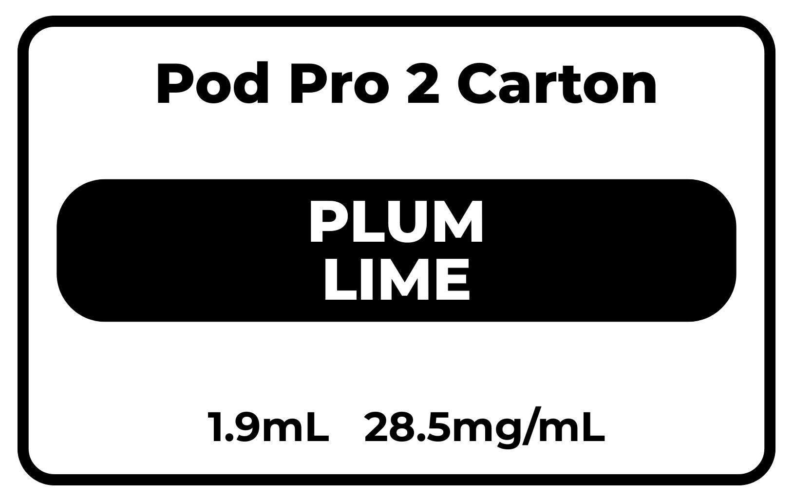 Pod Pro 2 CARTON Plum Lime 28.5mg/mL