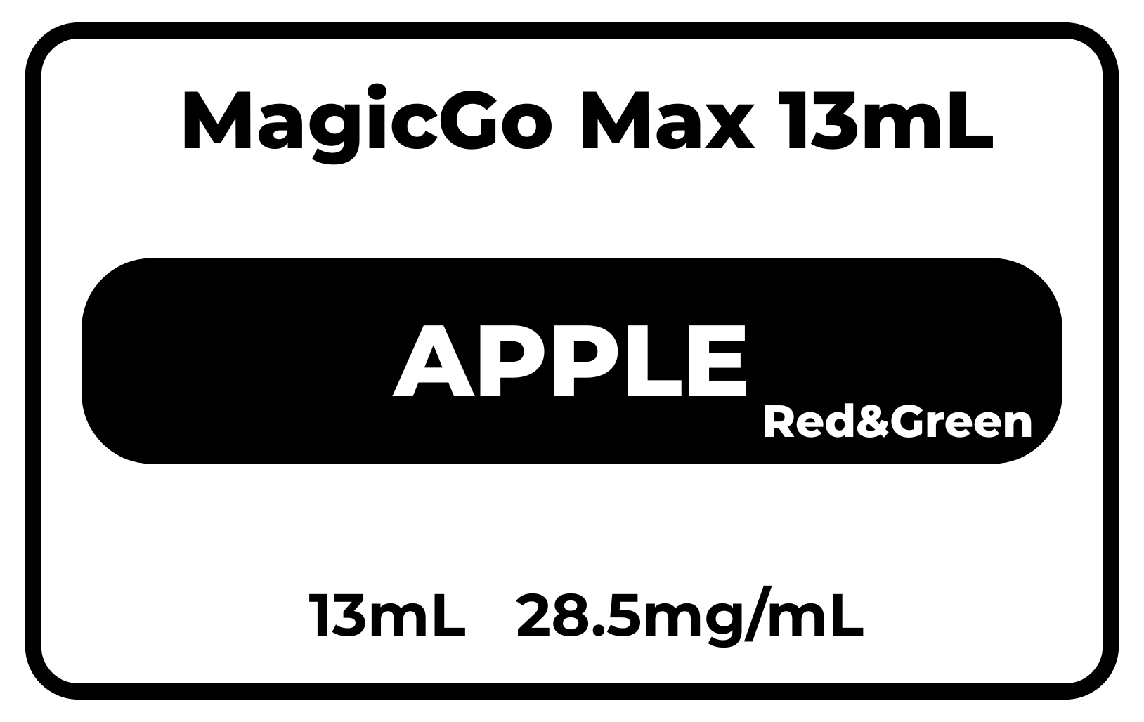 MagicGo MAX 13mL Apple (Red & Green) 28.5mg/mL