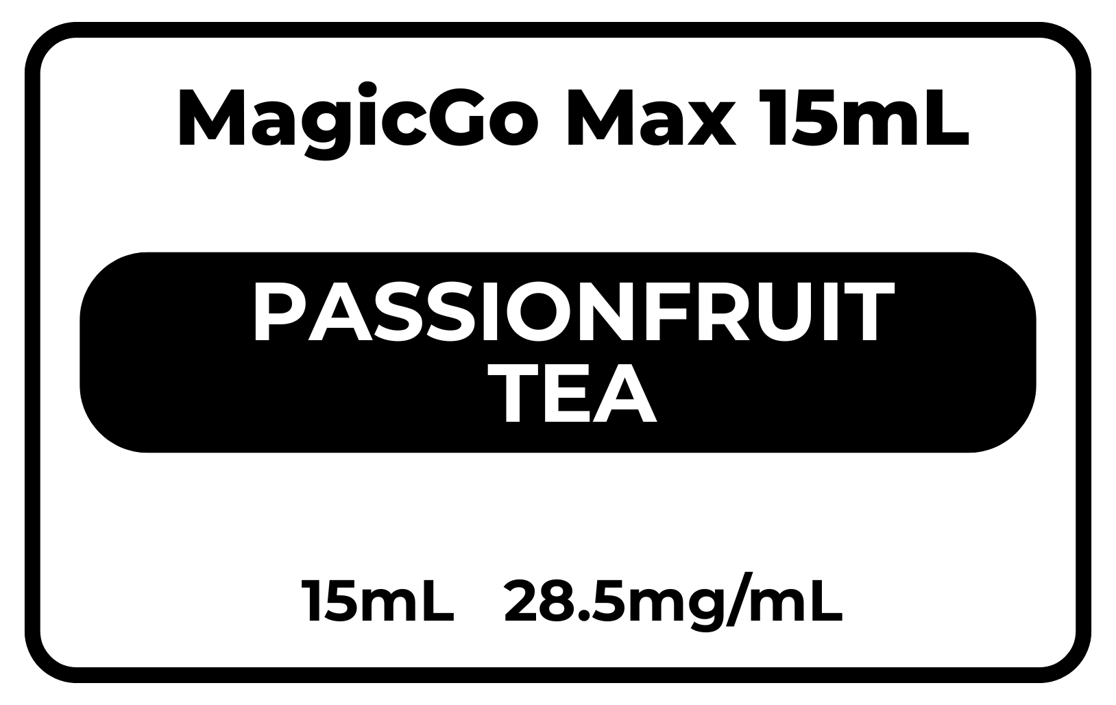 MagicGo Max 15毫升百香果茶 28.5毫克/毫升