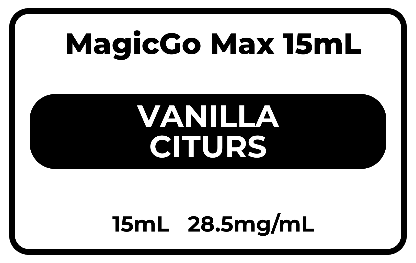 MagicGo Max 15毫升香草柑橘味 28.5毫克/毫升