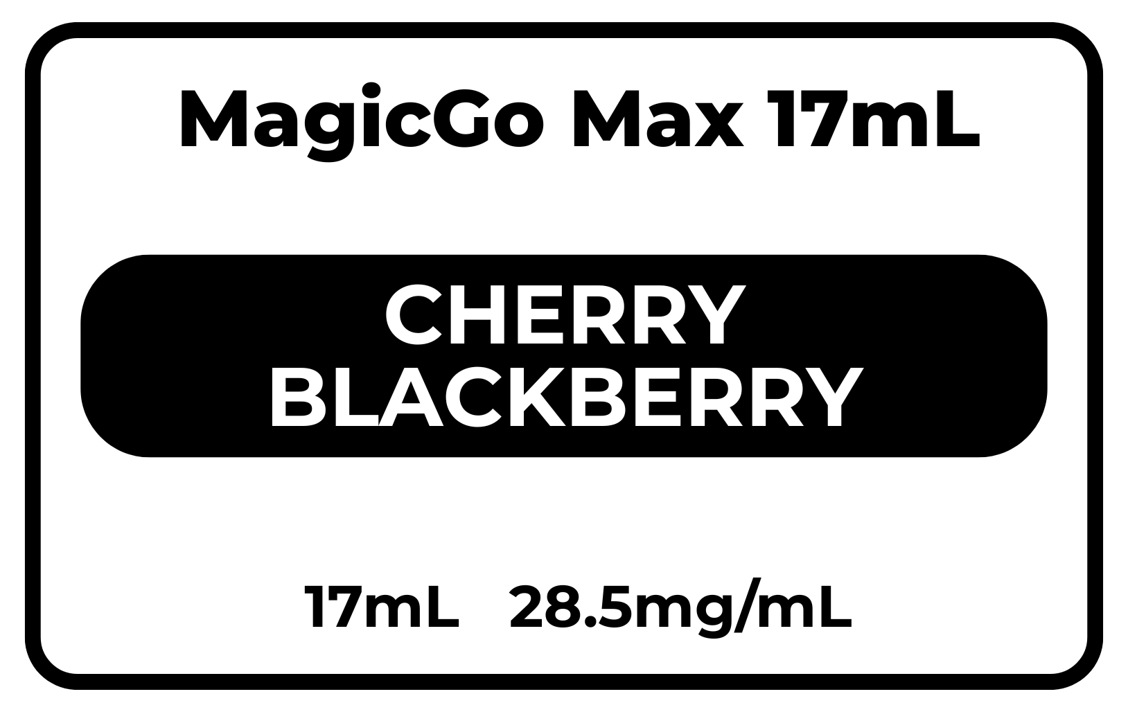 MagicGo Max 17mL Cherry Blackberry 28.5mg/mL