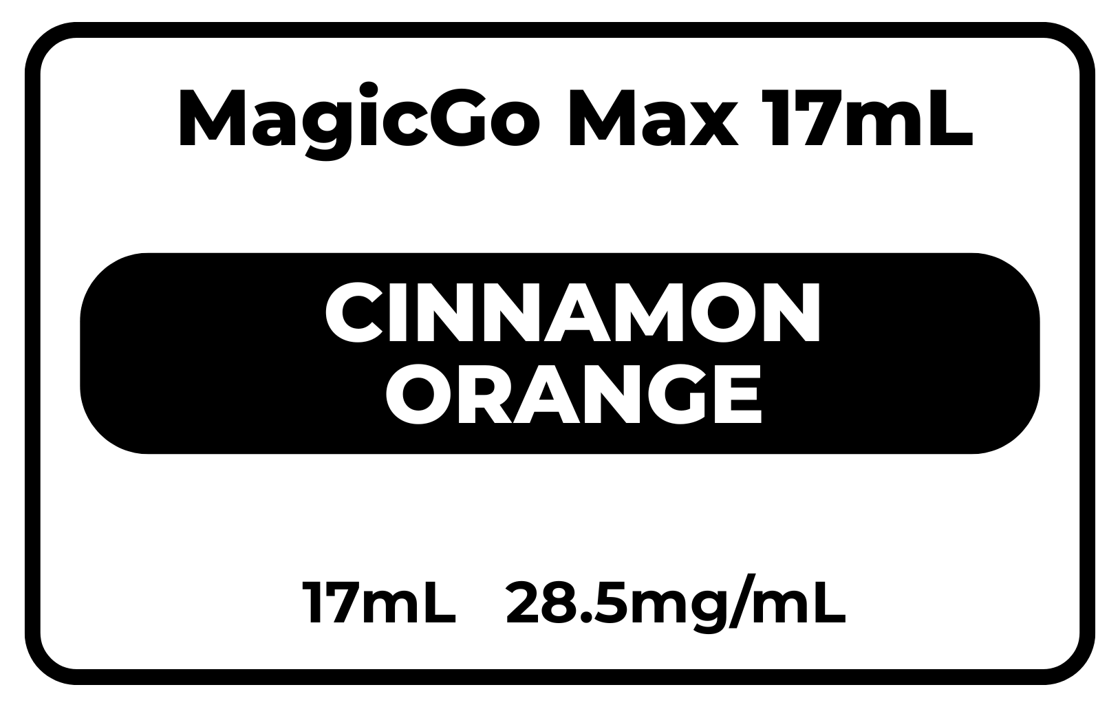 MagicGo Max 17mL Cinnamon Orange 28.5mg/mL