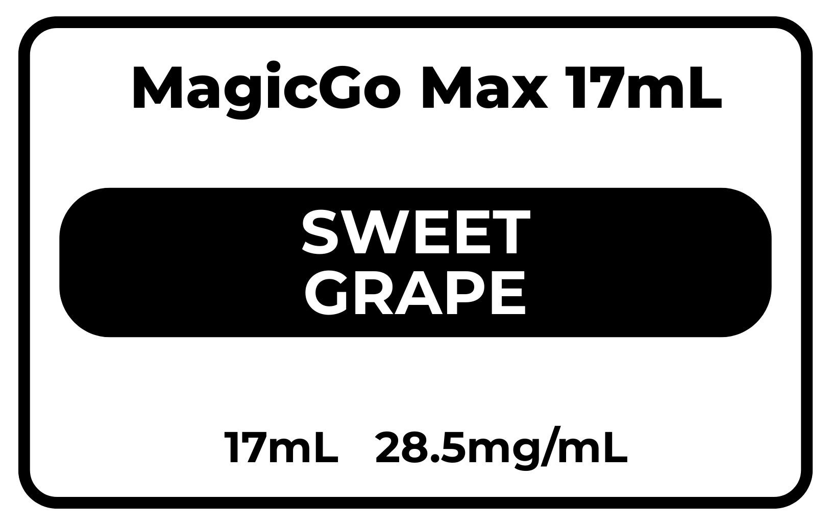 MagicGo Max 17mL Sweet Grape 28.5mg/mL