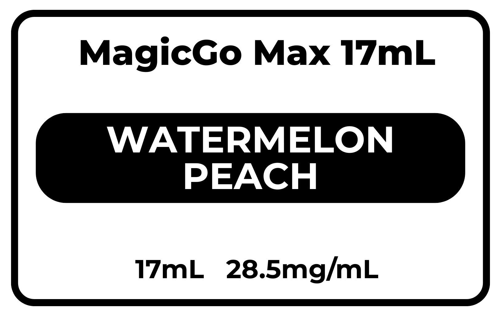 MagicGo Max 17mL Watermelon Peach 28.5mg/mL
