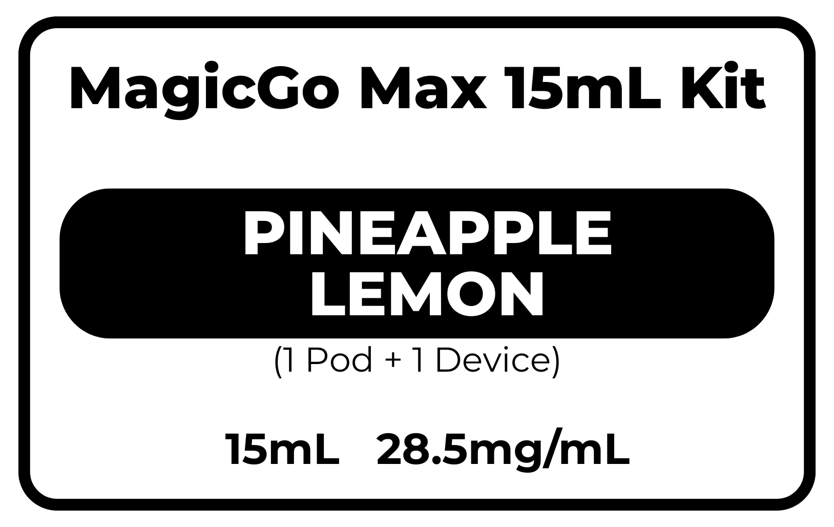 MagicGo Max 15毫升香草柑橘味 28.5毫克/毫升