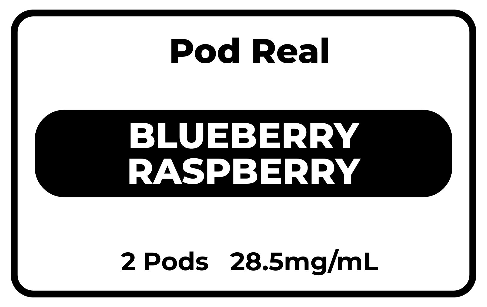 Pod Real Blueberry Raspberry 28.5mg/mL