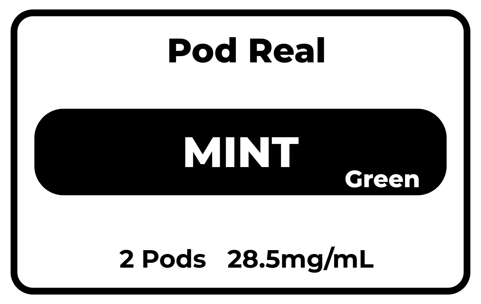 Pod Real Mint (Green) 28.5mg/mL