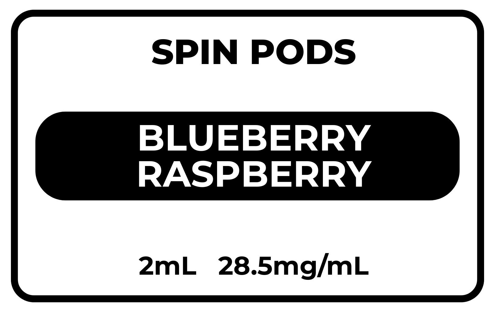 Spin Blueberry Raspberry 28.5mg/mL