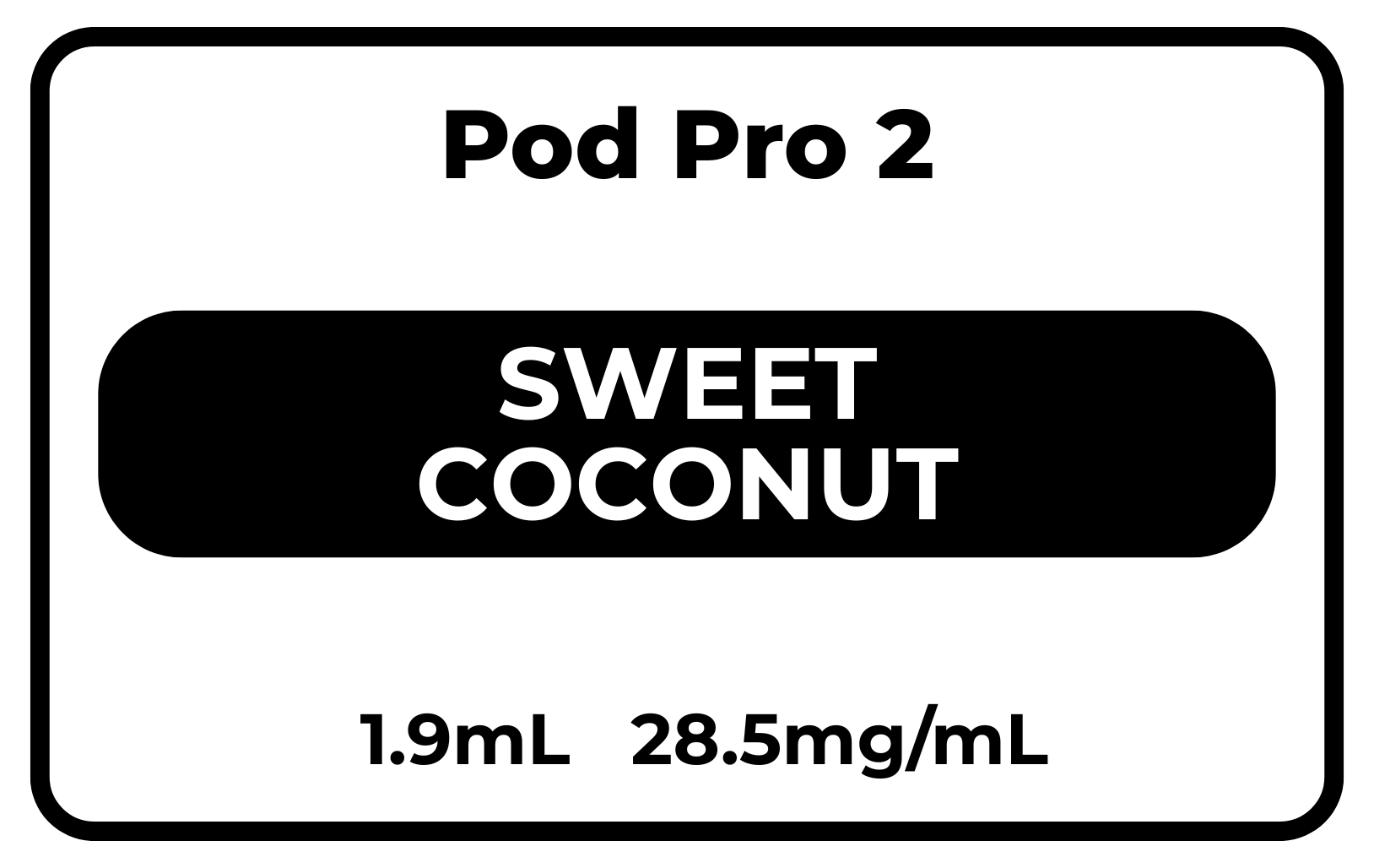 Pod Pro 2 Sweet Coconut(New) 28.5mg/mL