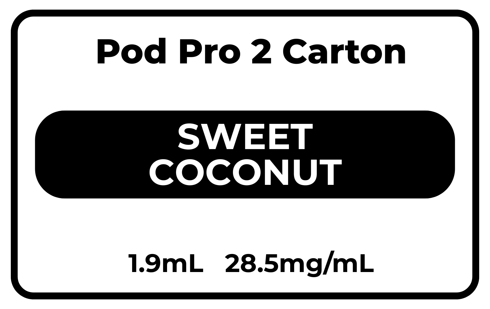 Pod Pro 2 CARTON Sweet Coconut 28.5mg/mL(New)