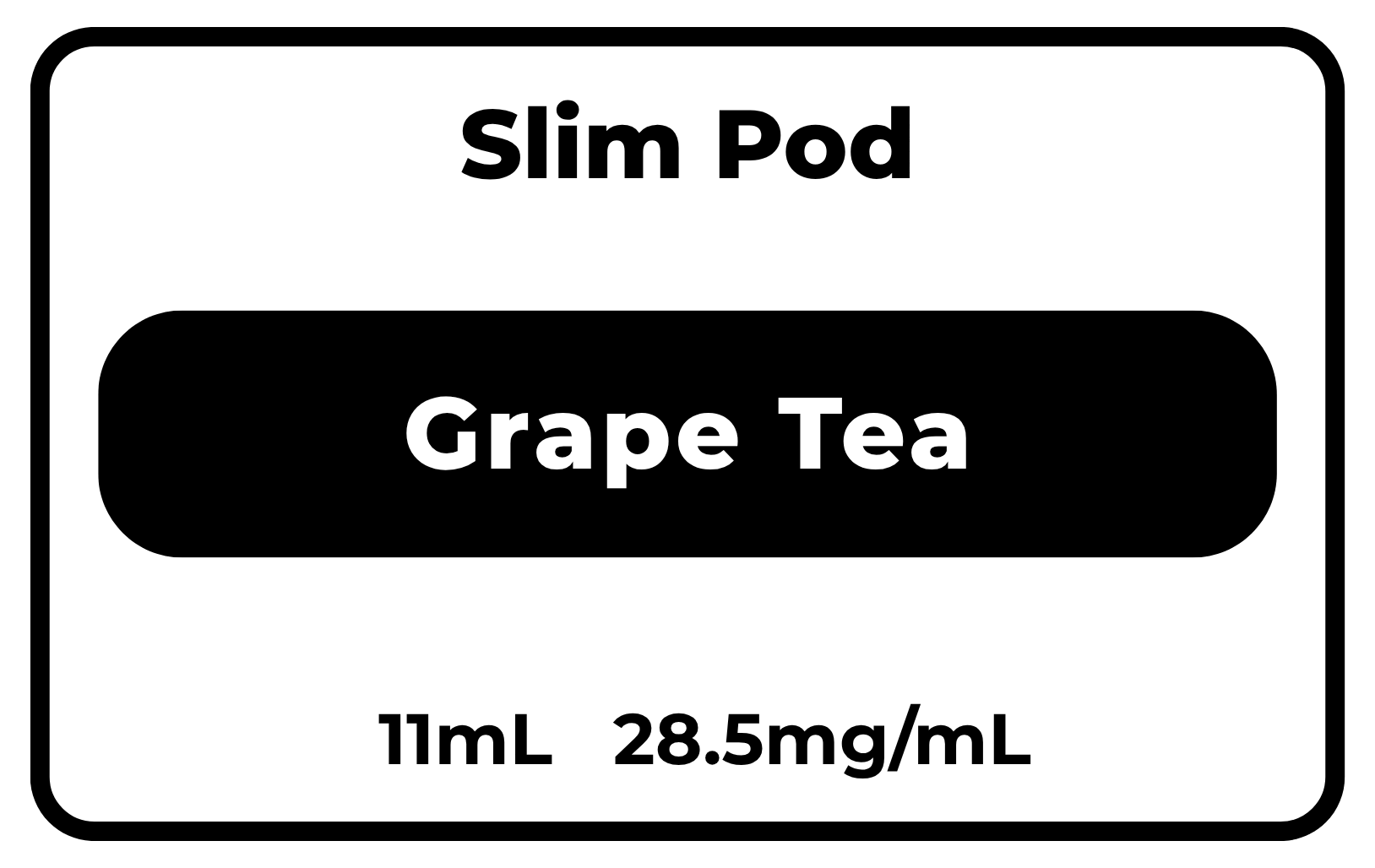 SLIM Pod Grape Tea 28.5mg/mL