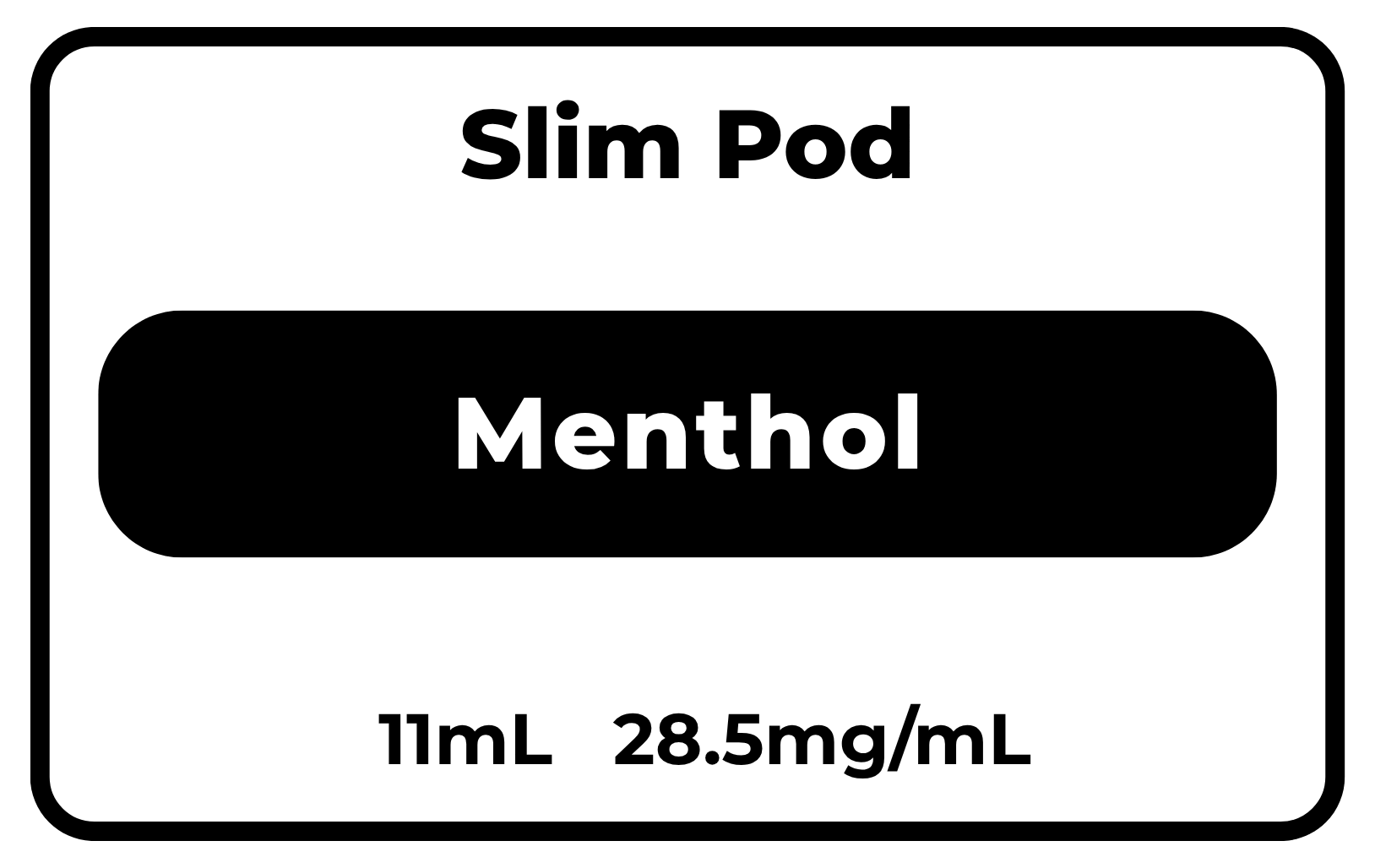 SLIM Pod Menthol 28.5mg/mL