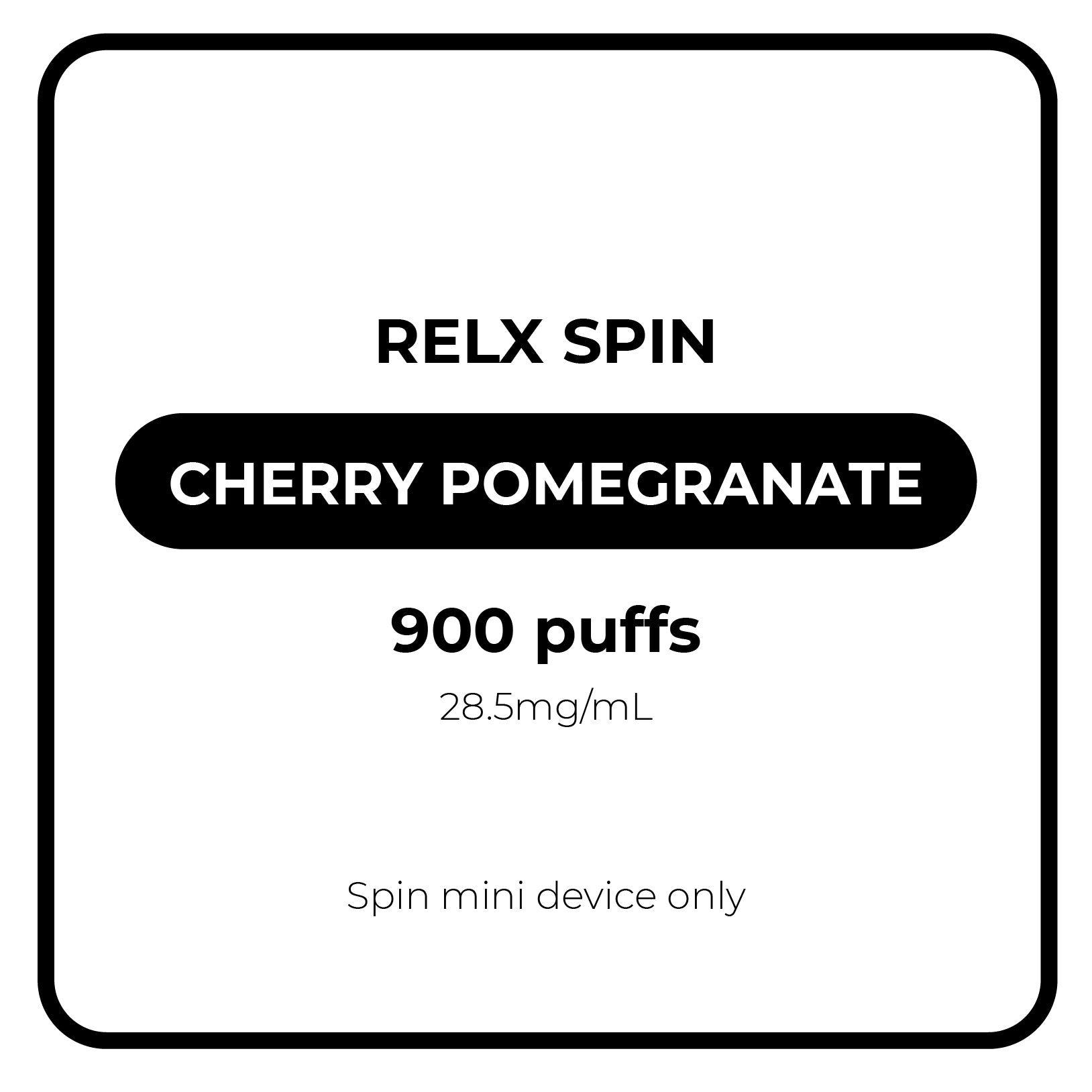 Spin Cherry Pomegranate 28.5mg/mL