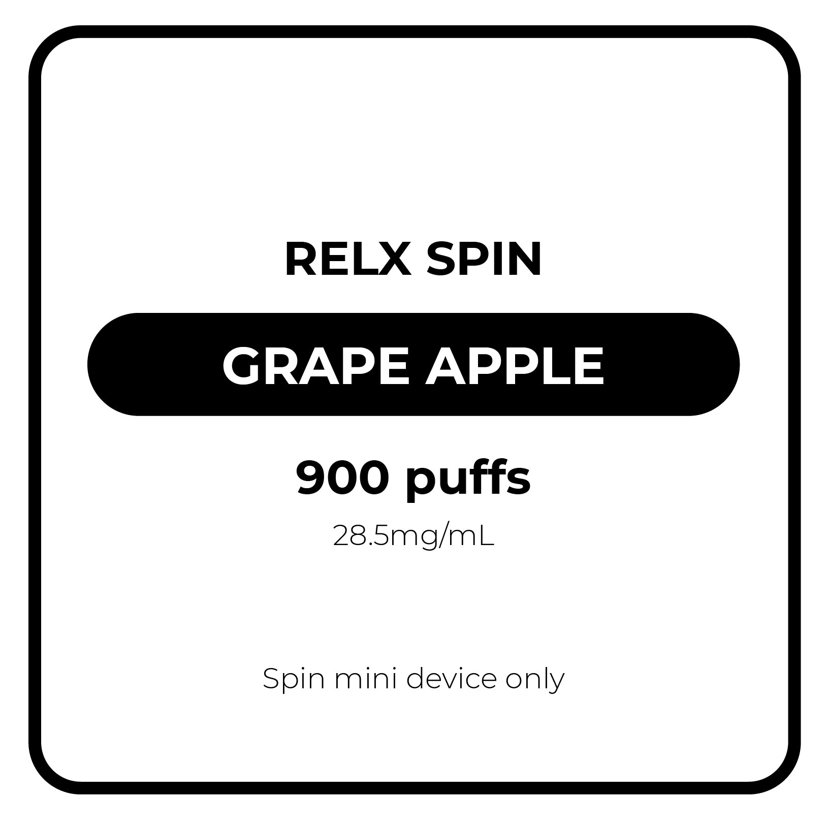 Spin Grape Apple 28.5mg/mL